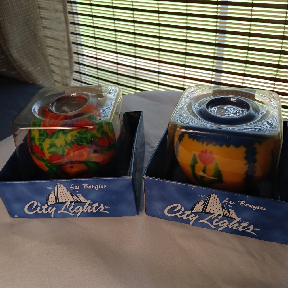 Vintage City Lights Colorful Candle Set